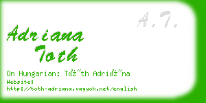 adriana toth business card